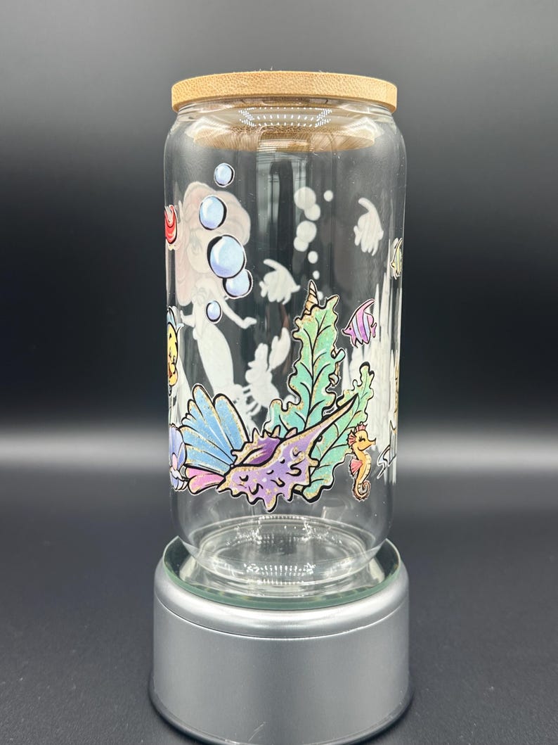 The Little Mermaid glass tumbler image 3