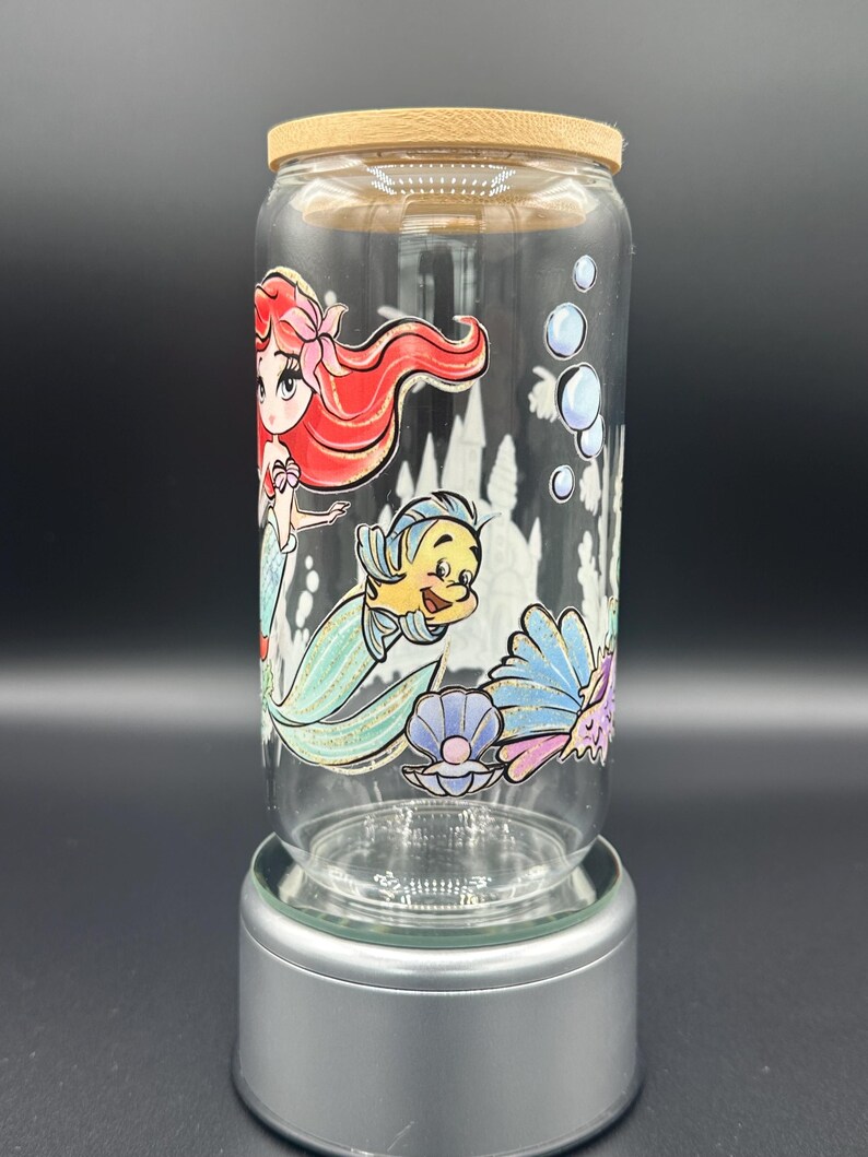 The Little Mermaid glass tumbler image 2