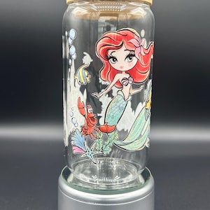 The Little Mermaid glass tumbler image 1