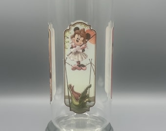 Diznee stretching portrait glass tumbler