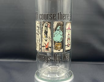Diznee Nightmare before Christmas glass tumbler