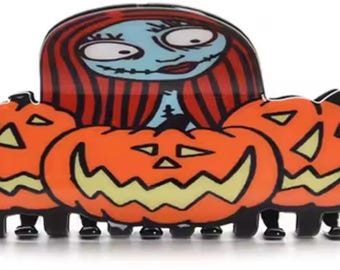 Halloween pumpkins with Sally hair clip