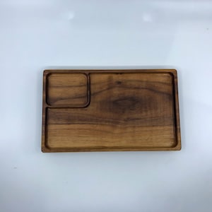 The Mini Lunch Tray Rolling Tray - Walnut Wood