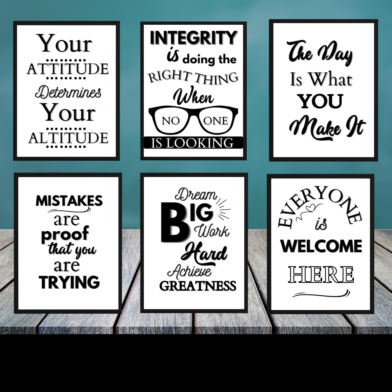 PRINTABLE School Posters Inspirational &amp; Motivational Affirmation ...