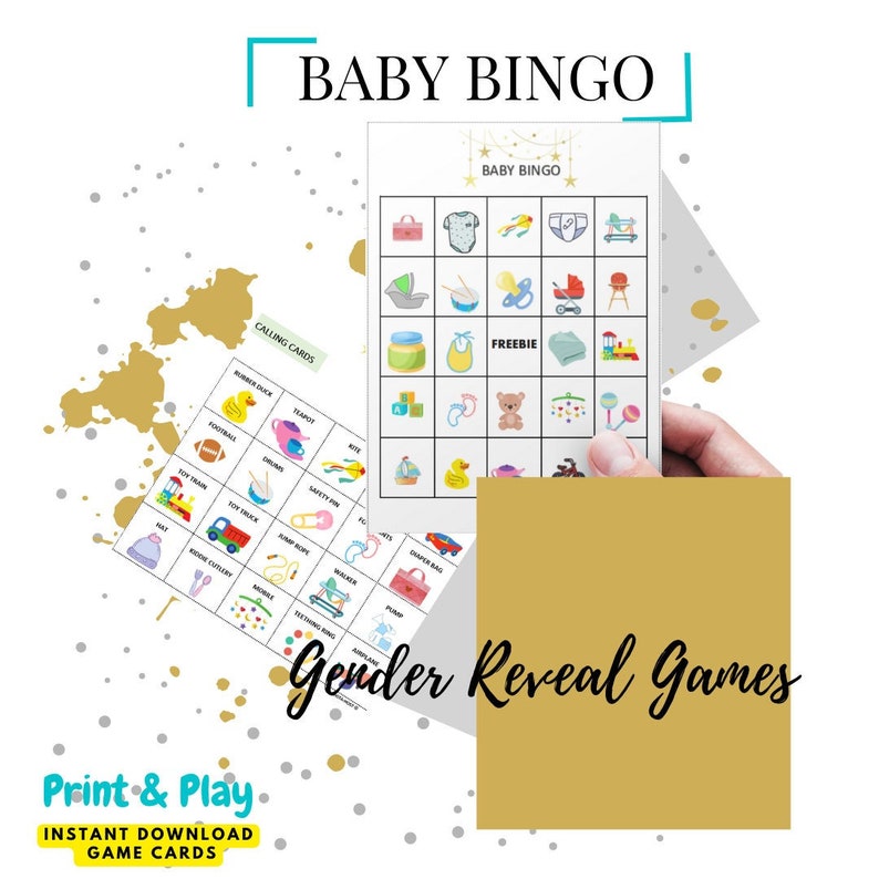 PRINTABLE Baby Bingo Baby Shower/gender Reveal Edition - Etsy