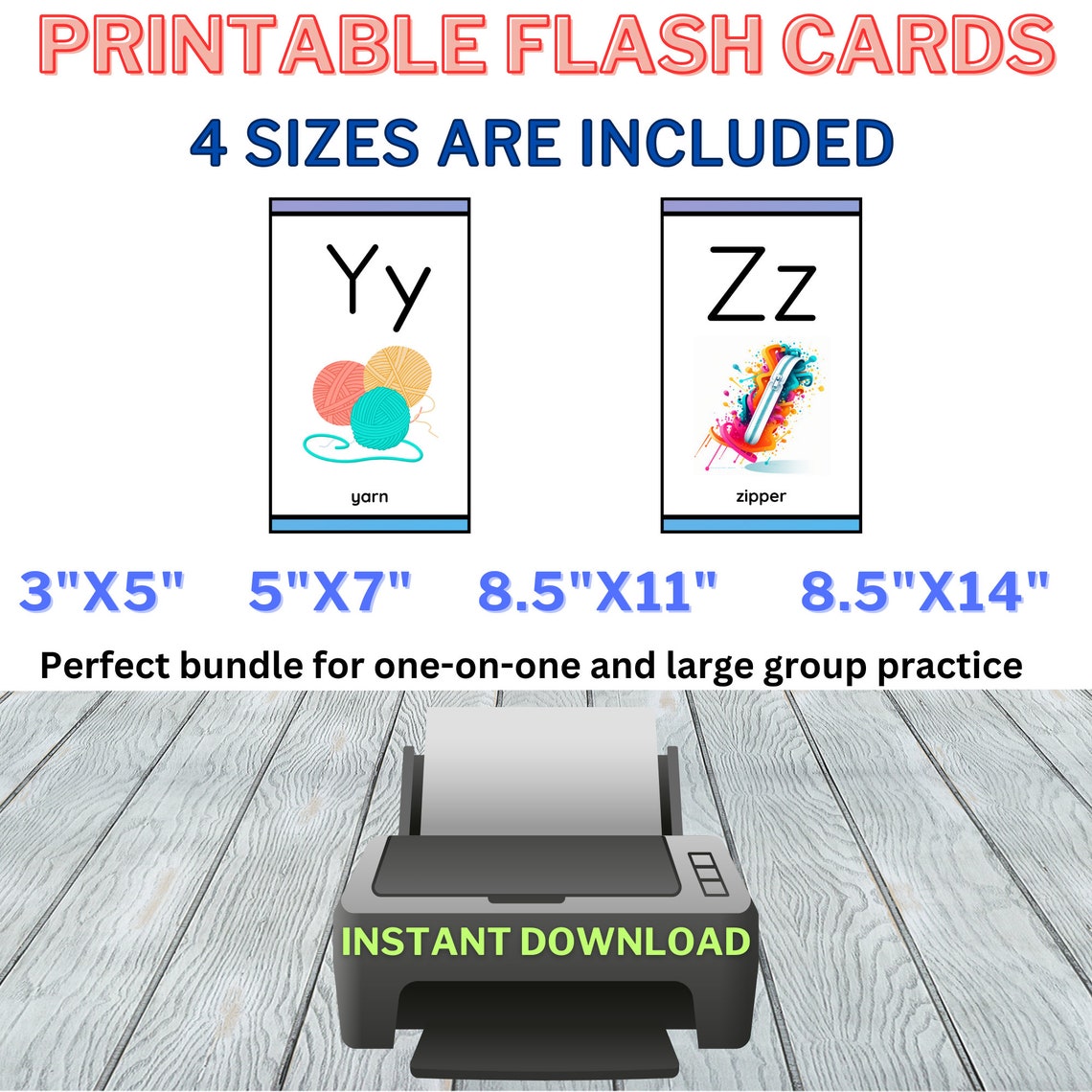 ABC Flashcard Bundle Desk Name Plate Tags Slideshow Powerpoint Alphabet Nursery Daycare