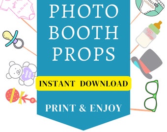 STAMPABILE/Baby Shower/Rivelazione del genere Photo Booth Selfie Station PROPS (36 conteggi)