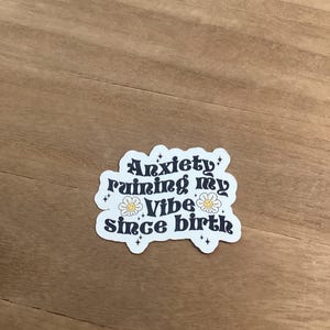 Anxiety Raining My Vibe/Mental Health Sticker