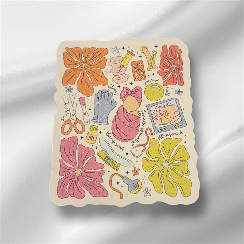 OB Collage Sticker, Birthing Sticker, Nursing Sticker, OBGYN Sticker - Etsy