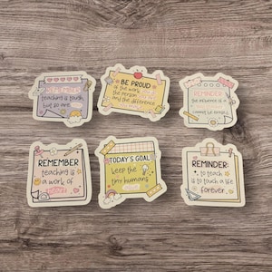 Affirmation unterrichten Aufkleber, Lehrer Sticky Note Themen Aufkleber
