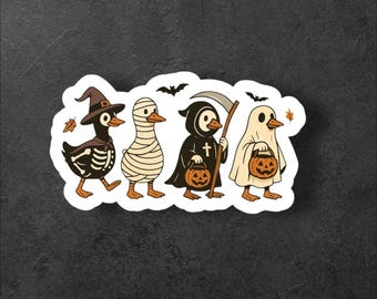 Adesivo de Ganso com Quatro Gansos para o Halloween/Adesivo de Ganso/Adesivo de Ganso Assustador