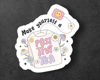 Positiva affirmationer te klistermärke - Handgjord laminerad vinyl
