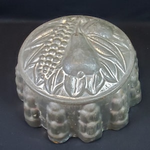 Antique Tin Food Mold with Fruits & Corn Design, Stamped with &quot;G.M.T.Co.&quot;and &quot;Germany&quot;, circa 1920&#39;s?, 7.5&quot; x 4&quot;