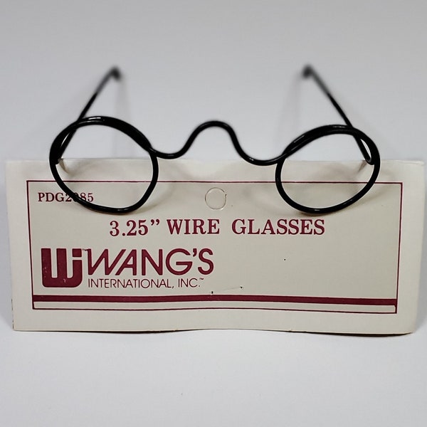 Wire Doll Eyeglasses, 3.25"