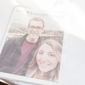 The Wedding Times Eine 16-seitige anpassbare Hochzeitszeitung Bild 1