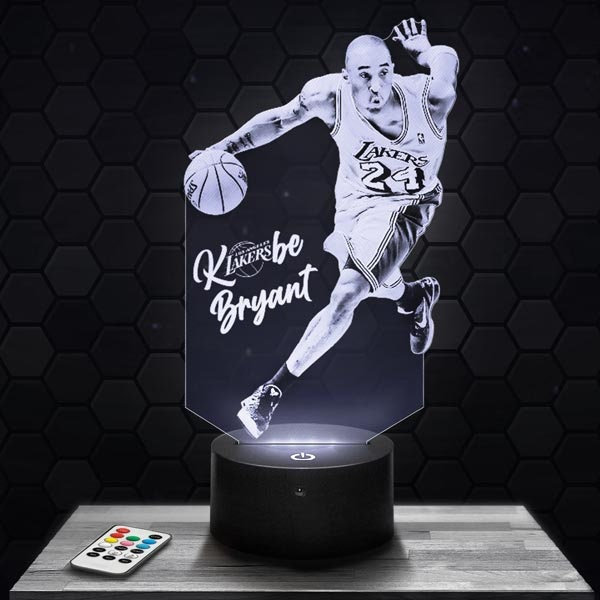 Lampe Led 3D- Los Angeles Lakers - Kobe Bryant- Express 24H, Gravure Laser, Cadeau Fête Des Mères, F