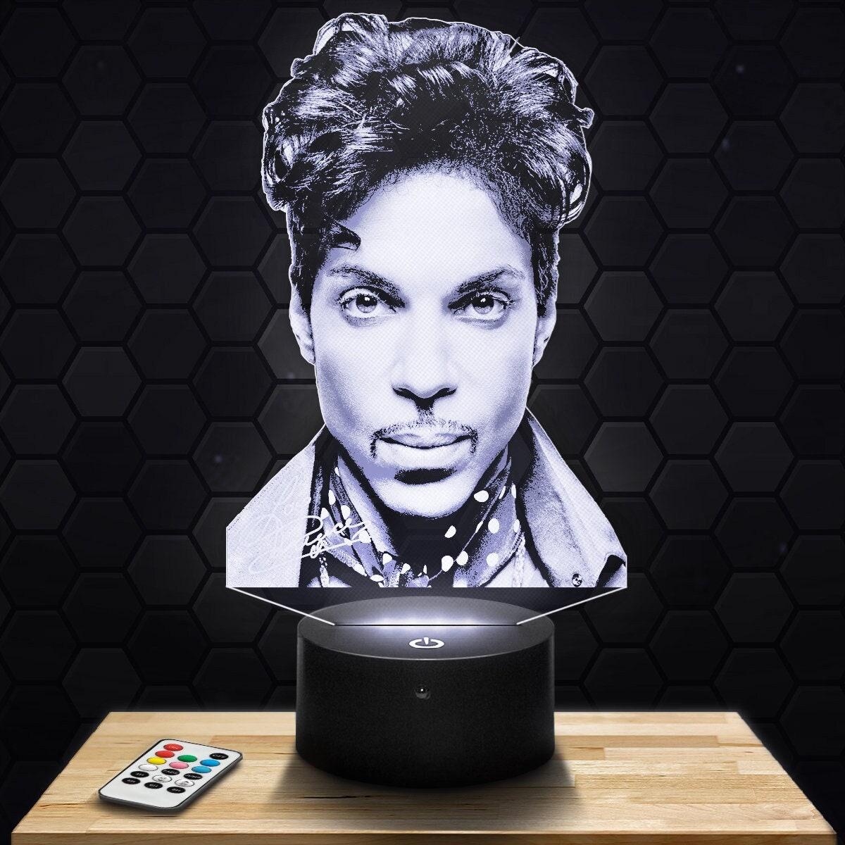 Lampe Led 3D - Prince Chanteur Express 24H Par Gravure Laser, Cadeau Fête Des Mères, Pères, Annivers