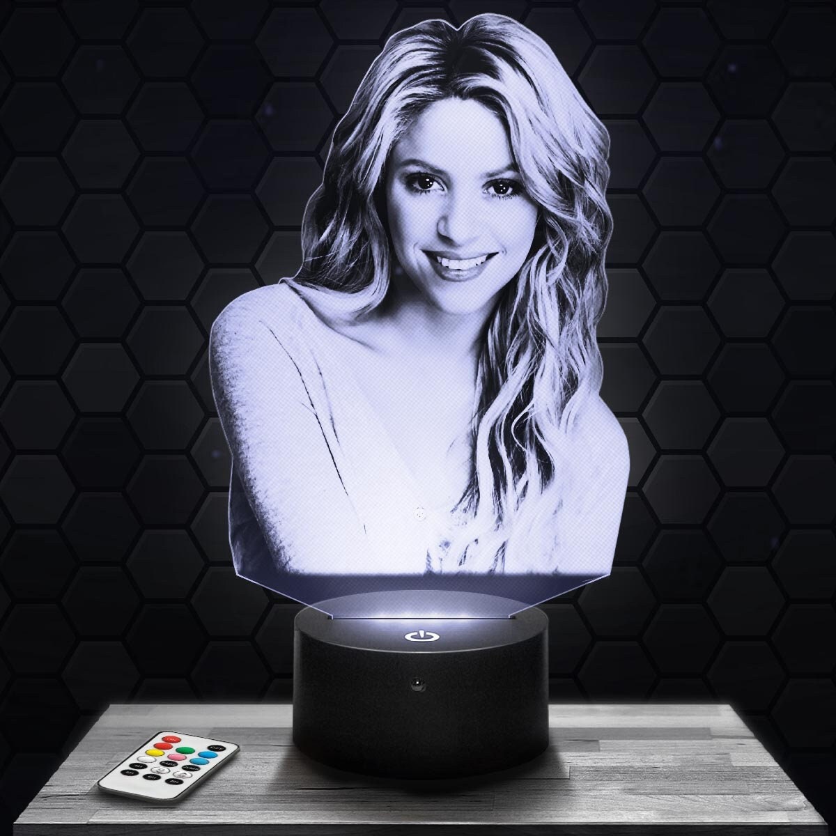 Lampe Led 3D - Shakira Express 24H Par Gravure Laser, Cadeau Fête Des Mères, Pères, Anniversaire, No