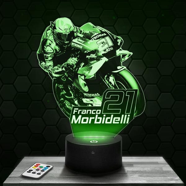 Lampe Led 3D-Moto Gp Yamaha - Franco Morbidelli-Express 24H, Gravure Laser, Cadeau Fête Des Mères, F