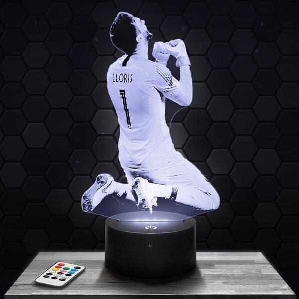 Lampe Led 3D - Fff Hugo Lloris Express 24H, Par Gravure Laser, Cadeau Fête Des Mères, Pères, Anniver