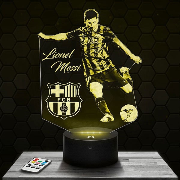 Lampe Led 3D - Psg Lionel Messi -Express 24H Par Gravure Laser, Cadeau Fête Des Mères, Pères, Annive