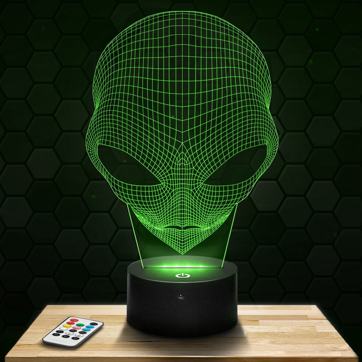 Lampe Led 3D - Alien, Extraterrestre Express 24H Par Gravure Laser, Cadeau Fête Des Mères, Pères, An