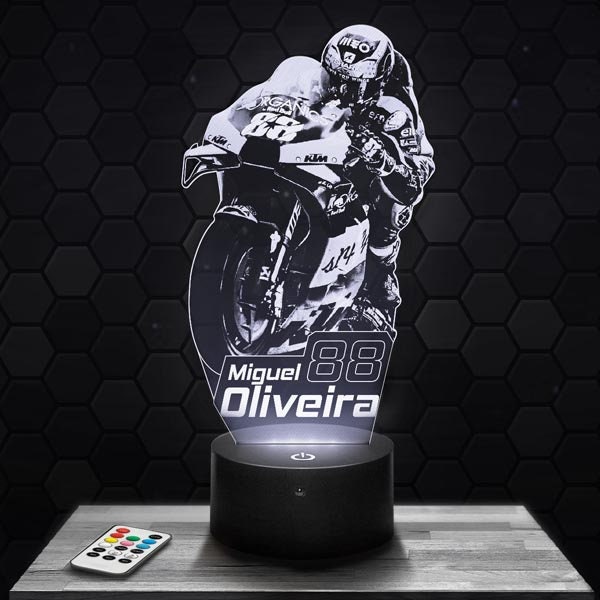 Lampe Led 3D- Moto Gp Ktm Miguel Oliveira - Express 24H Par Gravure Laser, Cadeau Fête Des Mères, Fê