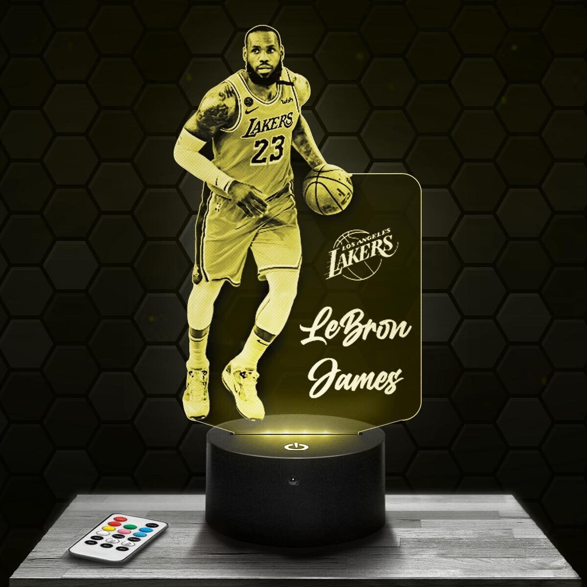 Lampe Led 3D- Los Angeles Lakers Lebron James - Express 24H, Gravure Laser, Cadeau Fête Des Mères, F