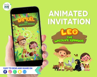 Leo the Wildlife Ranger Video Invitation, Leo the Wildlife Ranger Invitation Animated Birthday, Leo the Wildlife Ranger Video Card