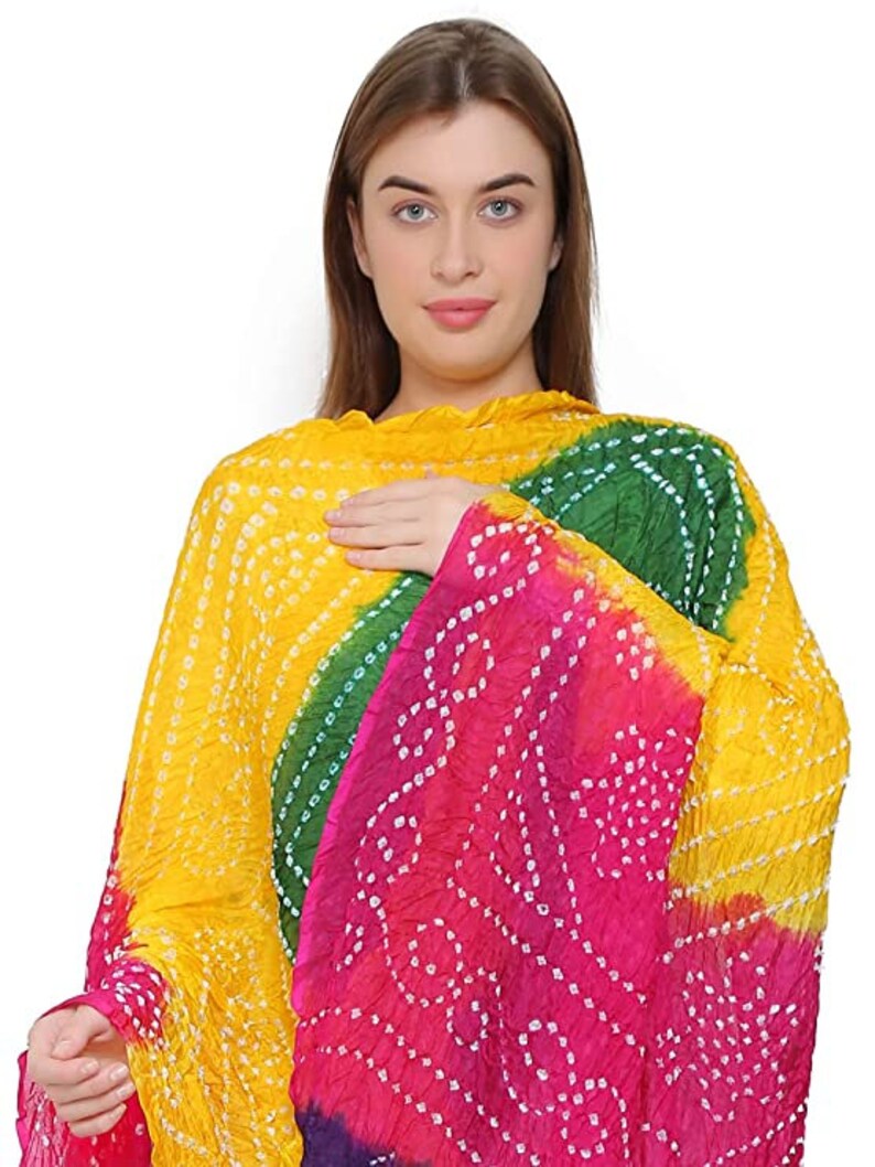 Wholesale Lot Multi Color Dupatta Rajasthani Bandhej Dupatta Etsy