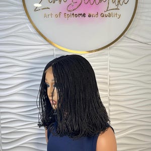 Twist Braided Wig, Black Braided Wig, Micro Braids, Closure lace braided wig, Million braids, Nano twist, Wigs For Black Women.