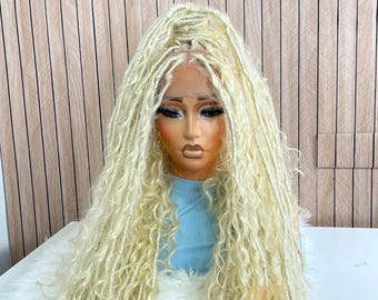 Headband Wig Blonde Honey Goddess Faux Gypsy Bohemian Boho  display picture 3