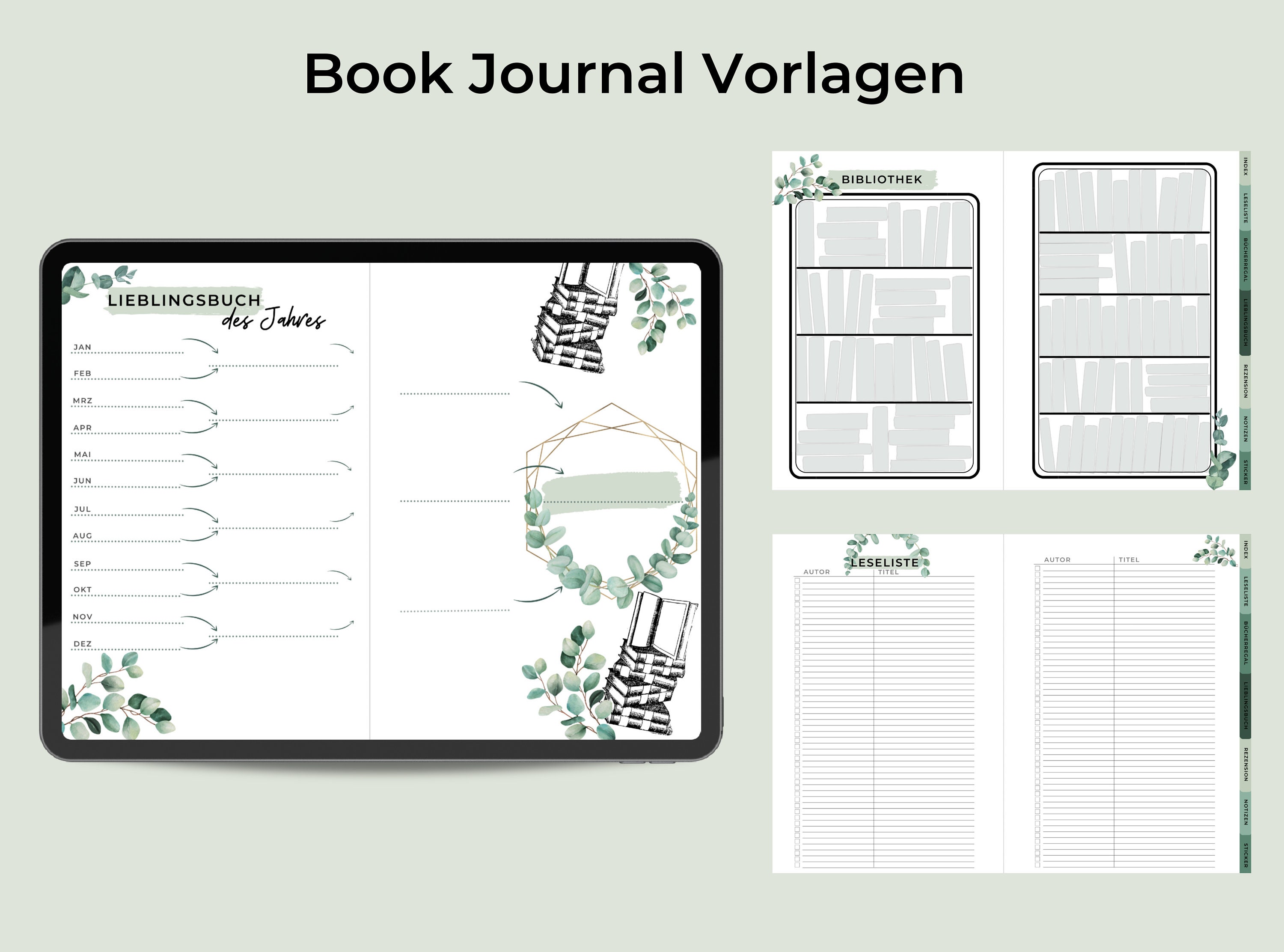 My Library Book Journal Goodnotes File Digital Download Etsy