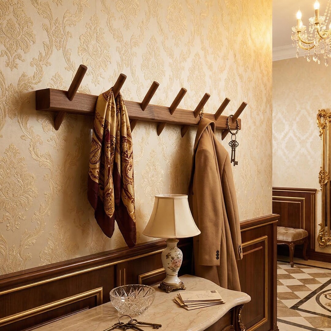 Wall Covering Rack Wall Towel Hanger/ Coat Rack Wall/ Handmade Clothing Beech Wall Rack ...