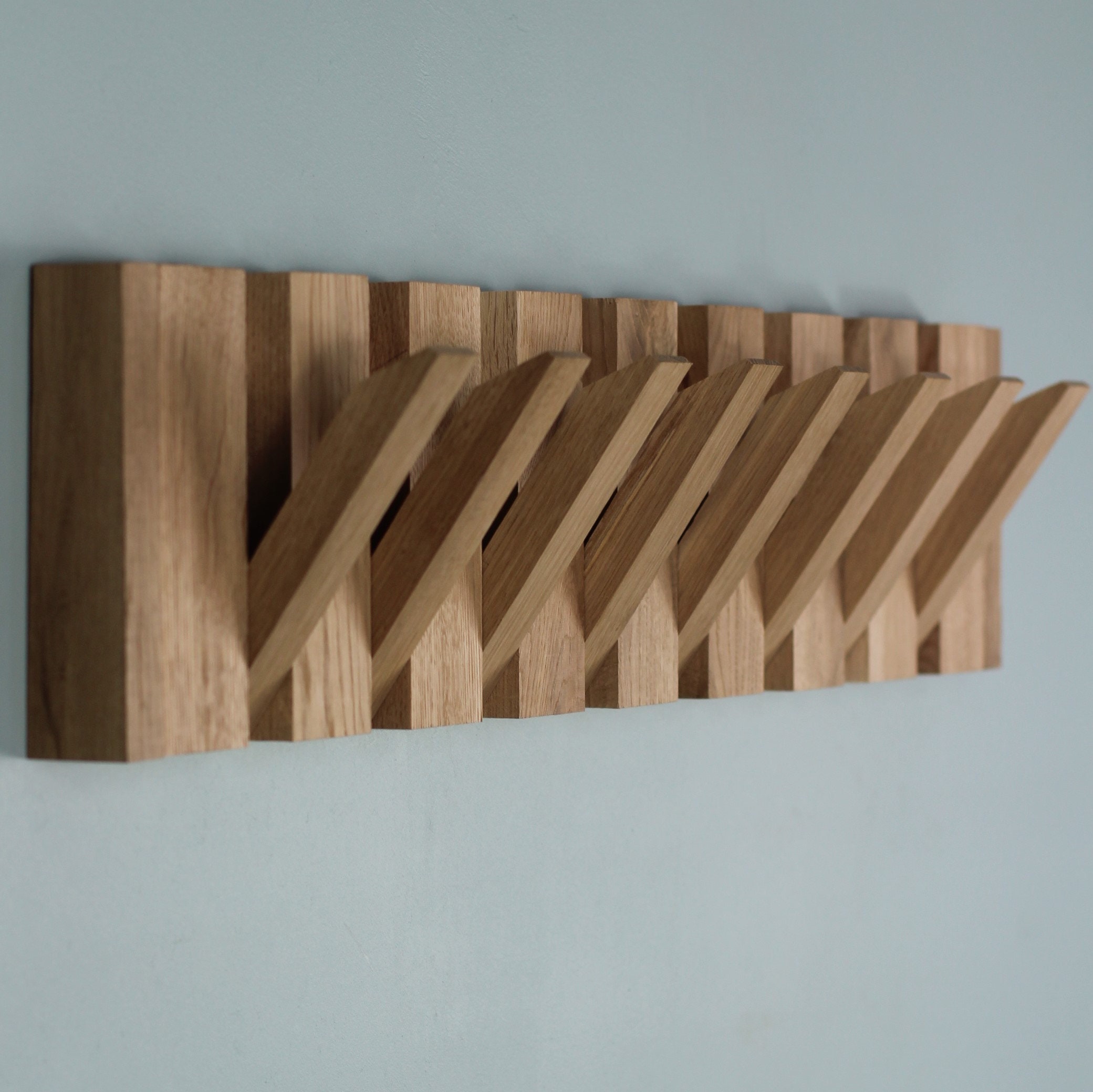 Piano Wall Oak Coat Rack Wooden Wall Hanger Flip Down Wall - Etsy
