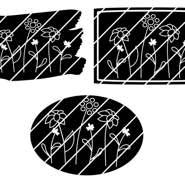 Plotter file Blumenwiese - Patch or Label / monochrome and two-color