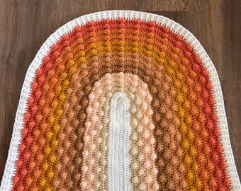 完成したレインボーブランケット - Etsy 日本