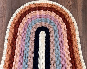 完成したレインボーブランケット - Etsy 日本