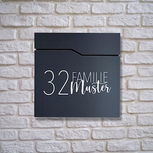 Mailbox sticker family with house number| Sticker | vinyl