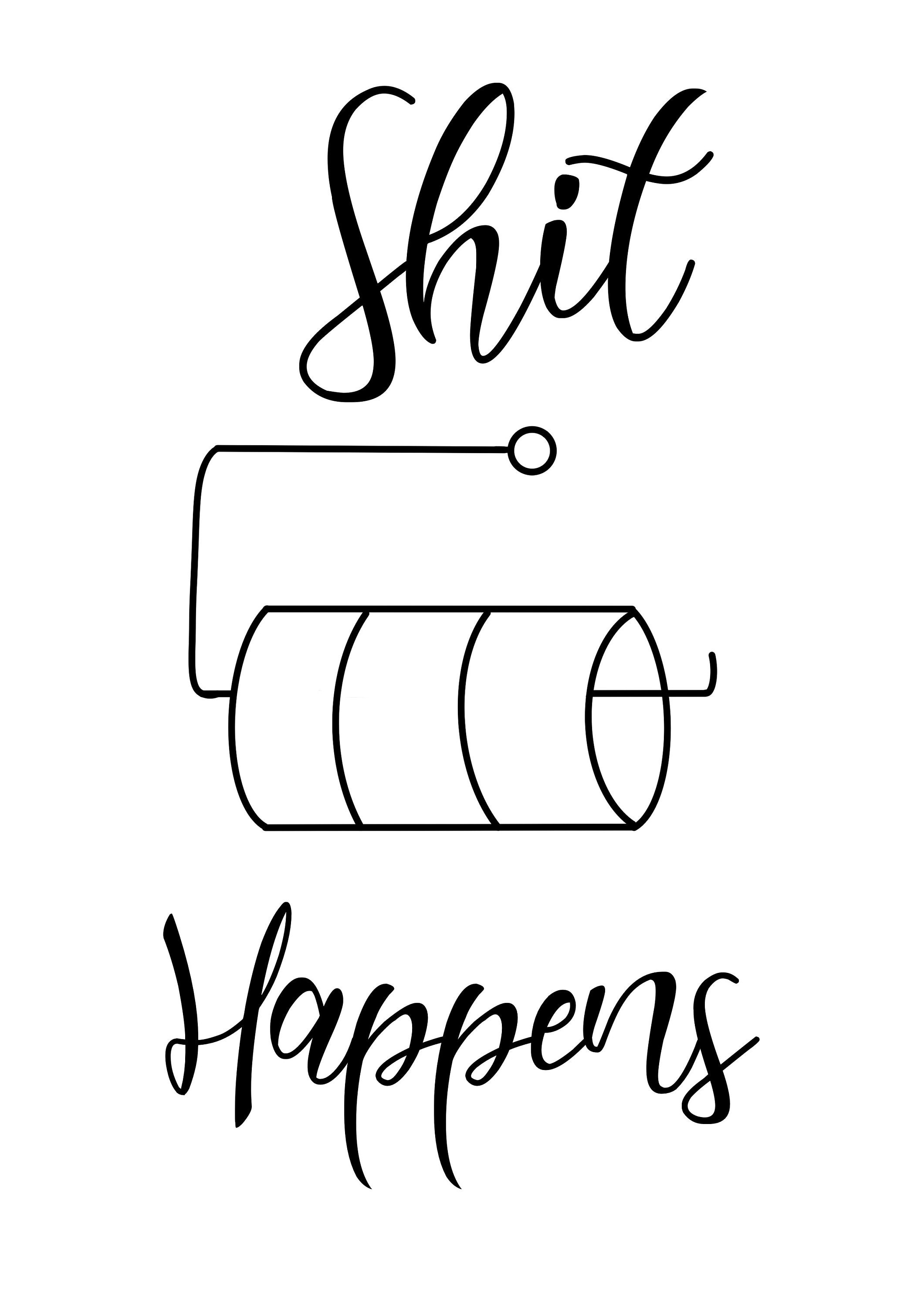 Poster Empty Toilet Paper Roll Poster Bathroom Poster Funny Etsy