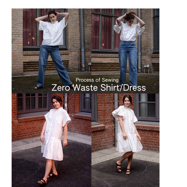 Zero Waste Shirt/Kleid PDF Schnittmuster