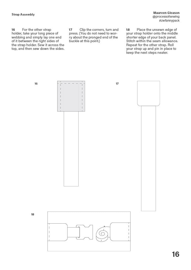 Zero Waste Fanny Pack PDF Sewing Pattern image 7