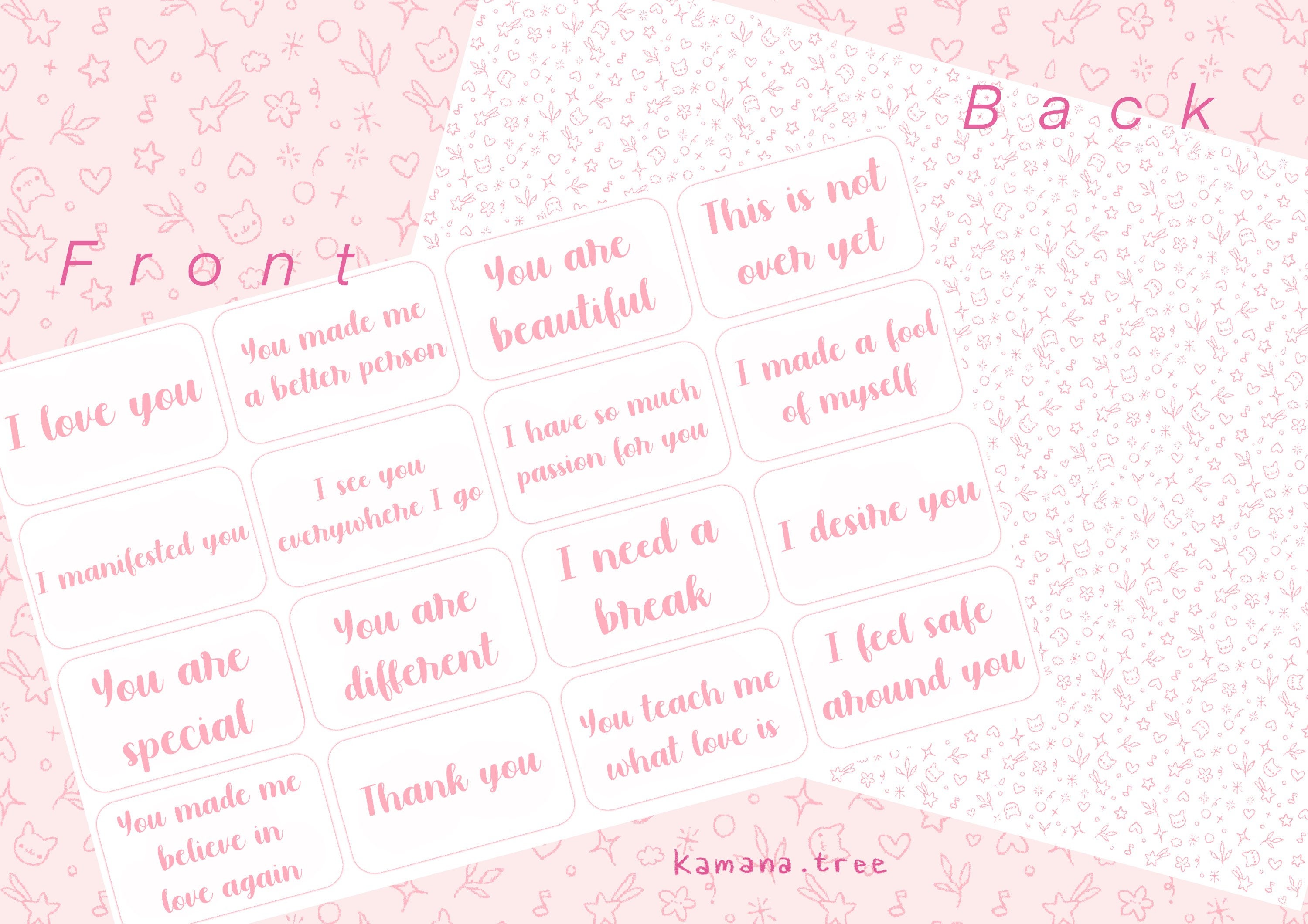 Printable Love Messages Oracle Cards | Digital Download| Love Message ...