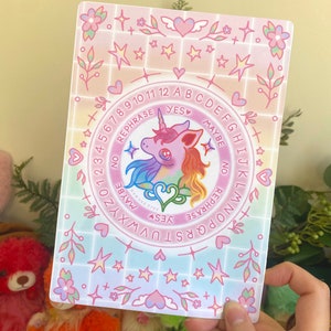 Tragbares Einhorn Pendelbrett. Niedlich. Elfen Pendelkarte