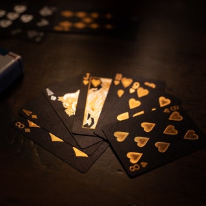 Bicycle cards black and gold sale