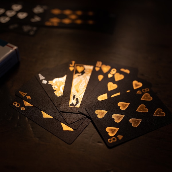 Waterproof Black Playing Cards, Poker Cards, Deck of Cards | Black