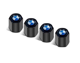 BMW X5 BLUE METAL DUST VALVE CAPS TYRE WHEEL ALUMINIUM SOLID HEXAGON COVER 4PCS 
