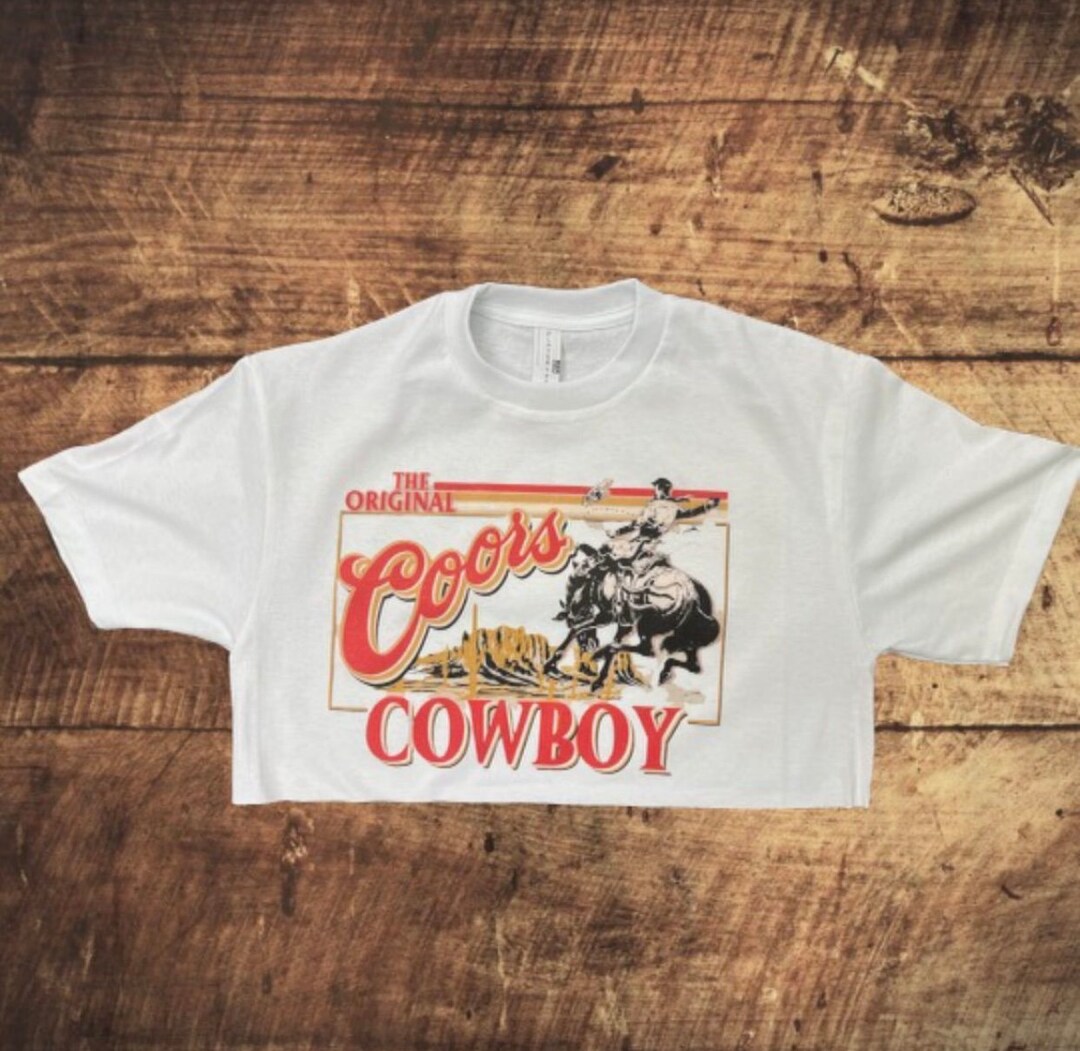 Coors Wild West Cowboy Crop Top Etsy