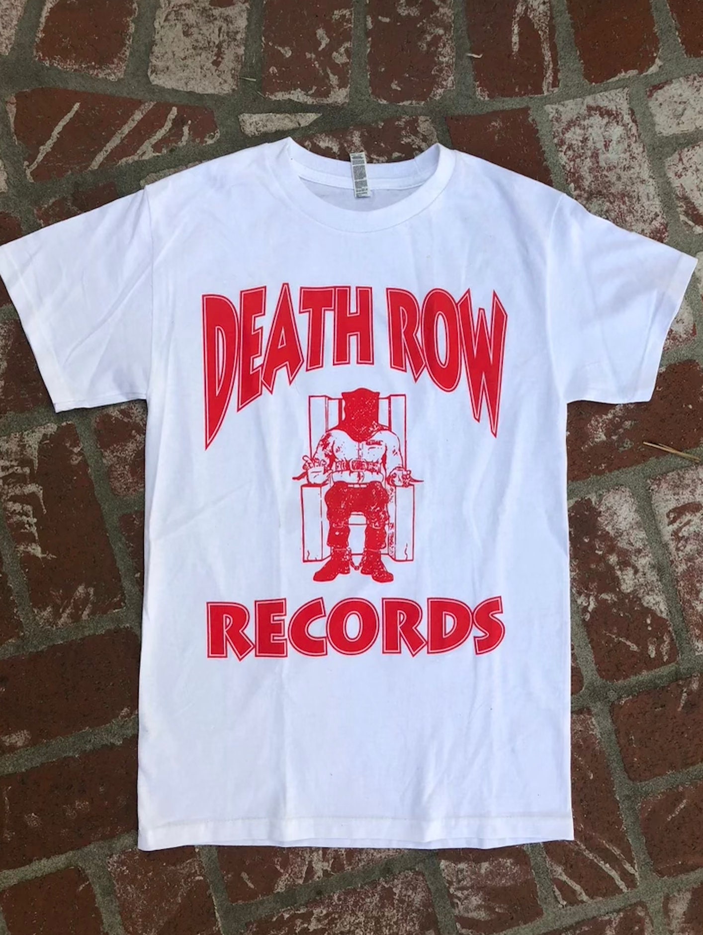 White and red death row shirt Clearance