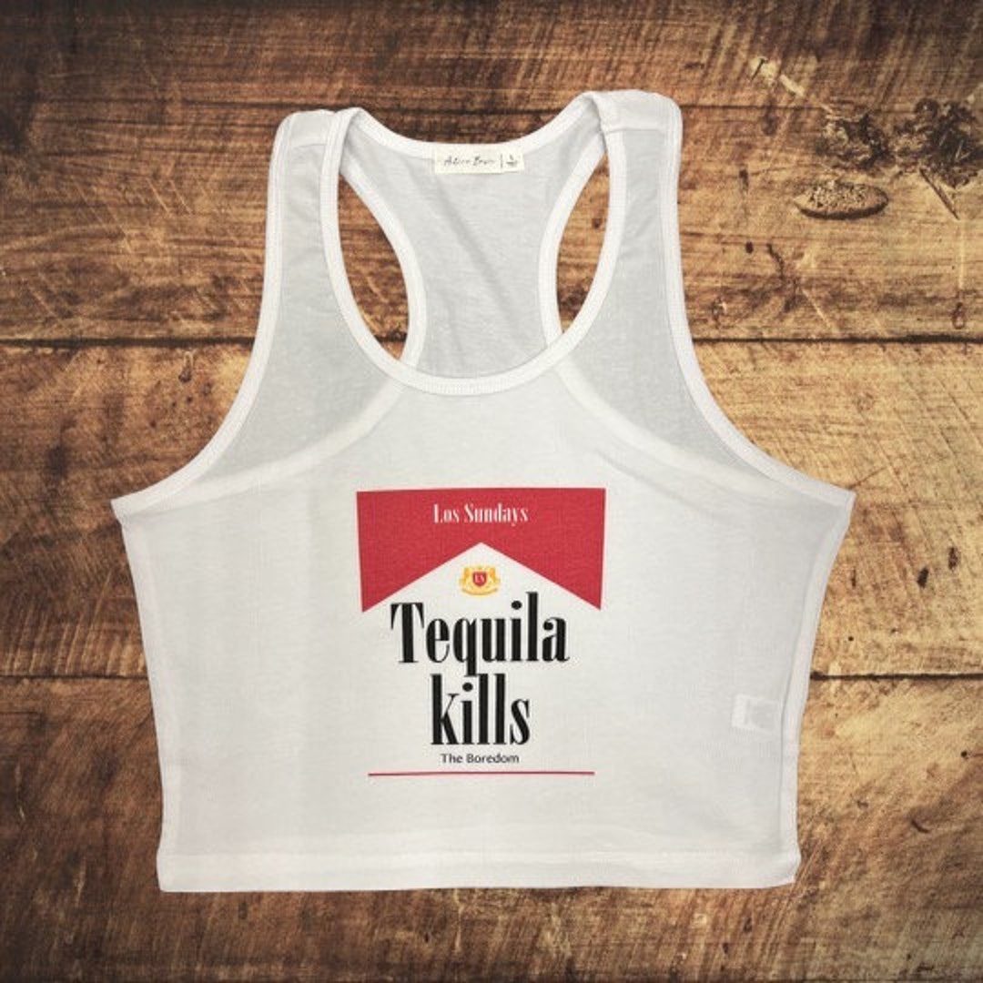 Tequila Kills the Boredom Red Tank Top Etsy